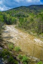 Maury River at Flood Stage in Goshen Pass Royalty Free Stock Photo