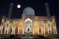 Mausoleum of Amir Temur Gur-Emir in Samarkand on a moonlit night Royalty Free Stock Photo