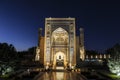 Mausoleum of Amir Temur Gur-Emir in Samarkand on night, Royalty Free Stock Photo