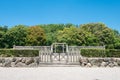 Mausoleum of Empress Jingu in Nara, Japan. She was the wife of the 14th emperor of Japan