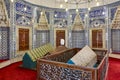 Mausoleum interior of sultan Suleyman. Ottoman dynasty. Istanbul landmark. Turkey