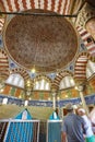 Mausoleum interior of sultans Suleyman. Ottoman dynasty. Istanbul landmark. Turkey