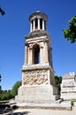 Mausoleum of the Julii in the Roman ruins of Glanum Royalty Free Stock Photo