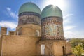 Mausoleum of Kazy-zade Rumi. The ensemble of the mausoleums of the Karakhanid and Timurid nobility Shakhi-Zinda. Samarkand, Royalty Free Stock Photo