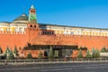 The Mausoleum of Lenin and Kremlin wall on Red Square in Moscow Royalty Free Stock Photo