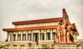 The Mausoleum of Mao Zedong on Tiananmen square in Beijing Royalty Free Stock Photo