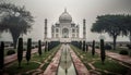 Mausoleum monument symbolizes Indian culture and spirituality generated by AI