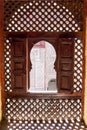 Mausoleum of Moulay Ismail interior in Meknes in Morocco Royalty Free Stock Photo