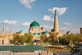 Mausoleum of Pahlavan Mahmoud and minaret in Khiva Royalty Free Stock Photo