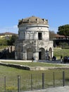 Mausoleum of Theodoric Ravenna in sunny day, Italy Royalty Free Stock Photo