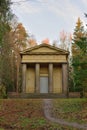 The mausoleum of the Wife of the benefactor in the late fall at Royalty Free Stock Photo