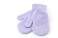 Mauve mitts Royalty Free Stock Photo