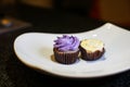 Mauve purple mini cupcake for dessert