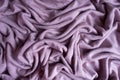 Mauve viscose fabric with folds Royalty Free Stock Photo