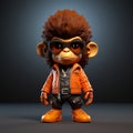 Funky Monkey: A Unique Hard Surface Modeled Toy With Punk Vibes