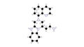 mavorixafor molecule, structural chemical formula, ball-and-stick model, isolated image entry inhibitors Royalty Free Stock Photo