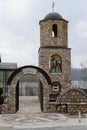 The church of Mavrovi Anovi on lake Mavrovo in Macedonia Royalty Free Stock Photo