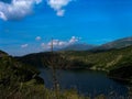 Mavrovo lake in the Macedonian mountains Royalty Free Stock Photo