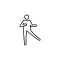 Mawashi geri, karate line icon. Signs and symbols can be used for web, logo, mobile app, UI, UX Royalty Free Stock Photo