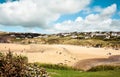 Mawgan Porth beach and settlement in Newquay