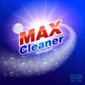 Max cleaner detergent label