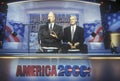 Max Cleland and Senator Bob Kerry address the crowd at the 2000 Democratic Convention at the Staples Center, Los Angeles, CA Royalty Free Stock Photo