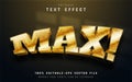 Max gold 3d text effect Royalty Free Stock Photo