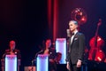 Max Raabe performing live with the Palast Orchester Royalty Free Stock Photo