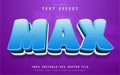 Max text, cartoon style text effect editable Royalty Free Stock Photo