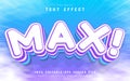 Max text effect cartoon style Royalty Free Stock Photo