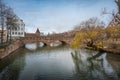 Maxbrucke Bridge at Pegnitz River - Nuremberg, Bavaria, Germany Royalty Free Stock Photo