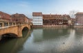 Maxbrucke Bridge at Pegnitz River - Nuremberg, Bavaria, Germany Royalty Free Stock Photo