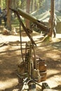 Maxim machine gun on a special stand for firing at aircraft