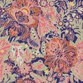 Maximal Bloom Expressive Seamless Pattern Royalty Free Stock Photo