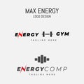 Maximal energy logo design burble iconic Royalty Free Stock Photo