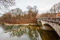 Maximilian Bridge over Isar River in Munich