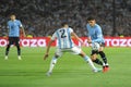 Maximiliano Araujo in action during the match between Argentina vs. Uruguay