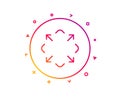 Maximize arrow line icon. Full screen sign. Vector