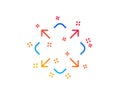 Maximize arrow line icon. Full screen sign. Vector