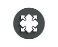 Maximize arrow simple icon. Full screen sign.