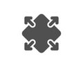 Maximize arrow simple icon. Full screen sign.