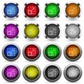 Maximize element glossy button set Royalty Free Stock Photo