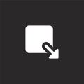 maximize icon. Filled maximize icon for website design and mobile, app development. maximize icon from filled text editor