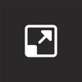 maximize icon. Filled maximize icon for website design and mobile, app development. maximize icon from filled basic ui collection