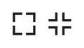 Maximize and minimize screen display icon vector in modern style