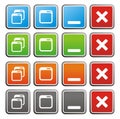 Maximize minimize square buttons Royalty Free Stock Photo