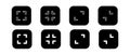 Maximize and minimize vector web buttons. Size button app symbol. Ui design for your project Royalty Free Stock Photo