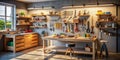 Maximize Your DIY Potential A Perfectly Organized Garage Workshop Ready for Home Improvement Projects Royalty Free Stock Photo