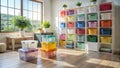 Maximize Your Home\'s Storage Space with Stackable Plastic Containers: Decluttering and Organizing Solutions Royalty Free Stock Photo
