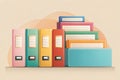 Streamline Your Workflow with an Efficient Data Filing System A Flat Illustration of Organized Documents and Folders